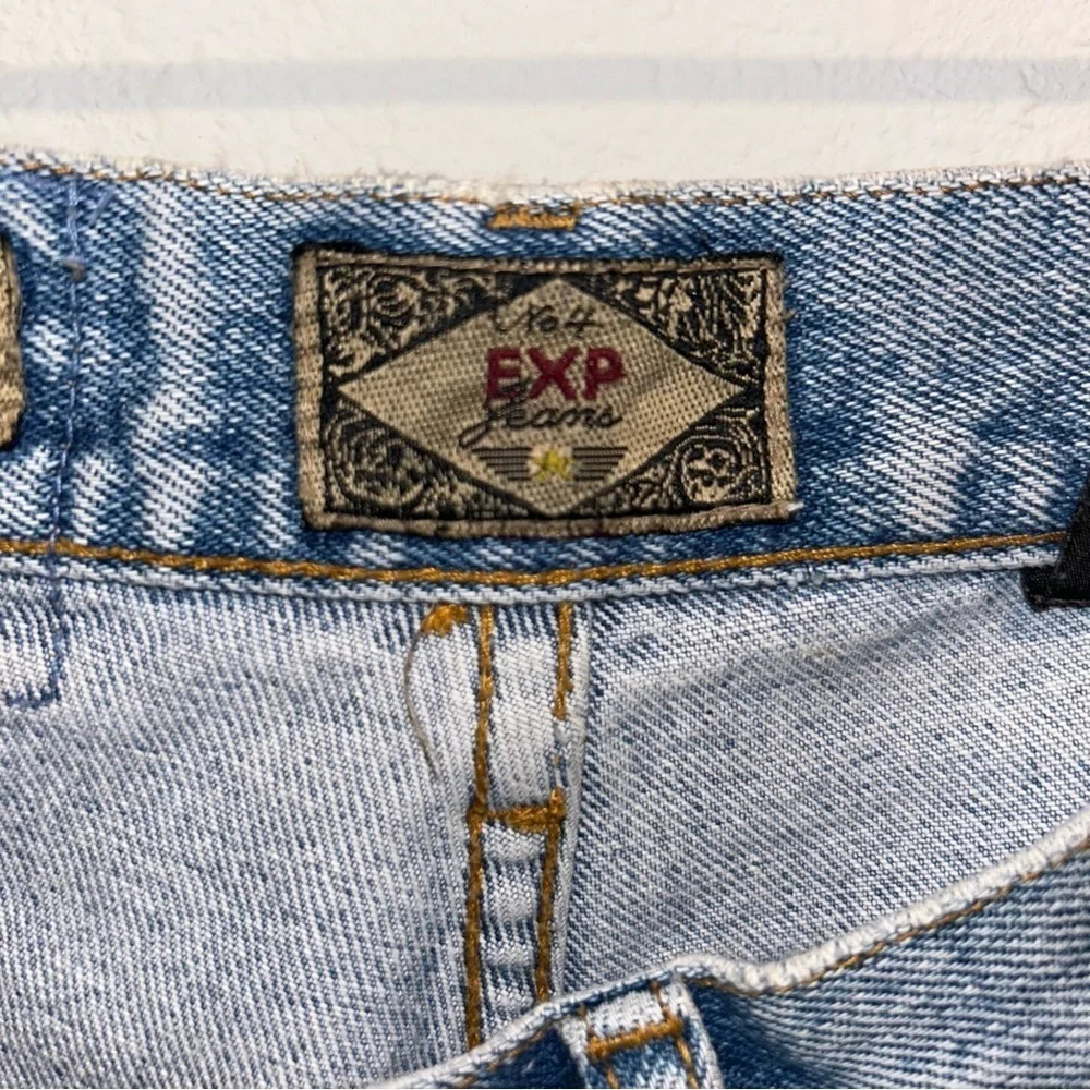 Vintage 90s Express Women’s Blue Jeans - High Rise, Slim Fit, Tapered Leg - Picture 3 of 9